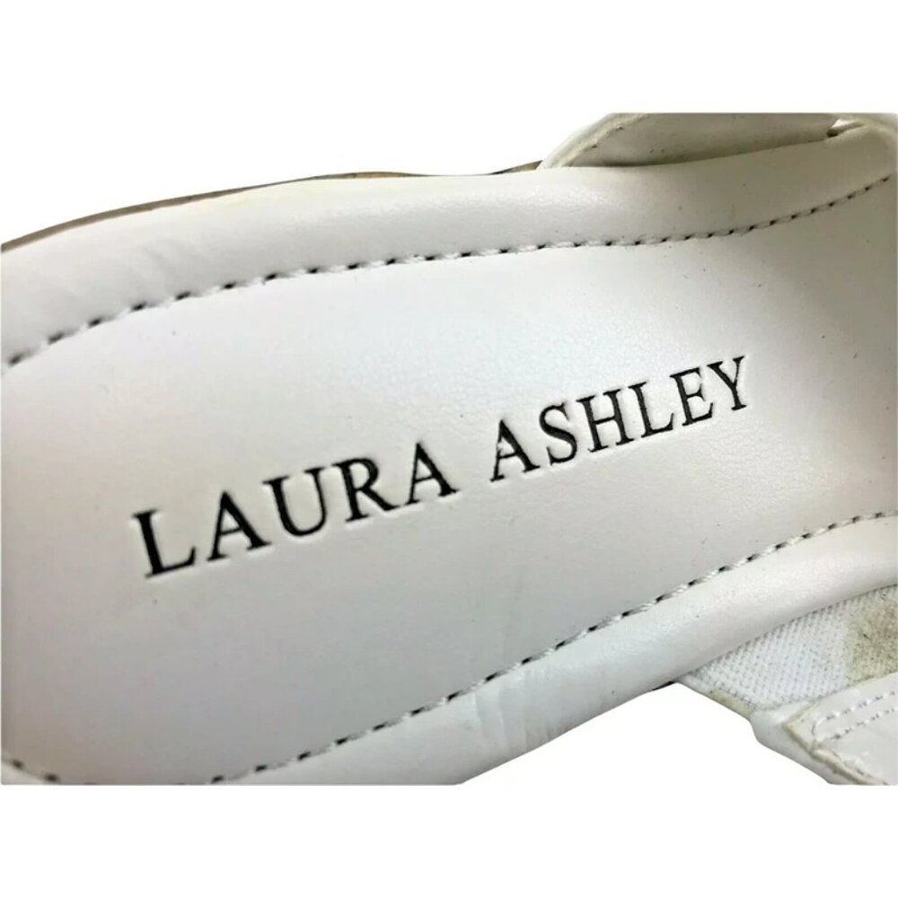 Laura Ashley Womens Maybury S1412250 White Brown Slide Sandals‎ Size US 6.5 M - Picture 8 of 9